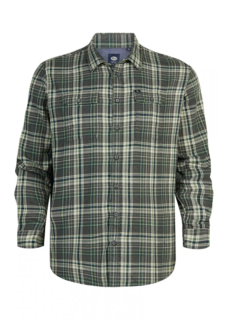 Men Shirt Long Sleeve Check 