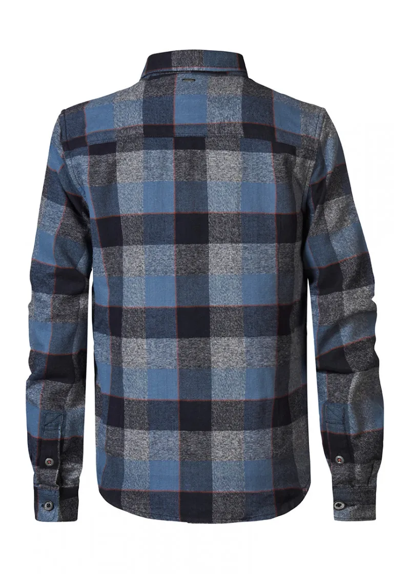 Men Shirt Long Sleeve Check 